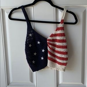 American flag crop top